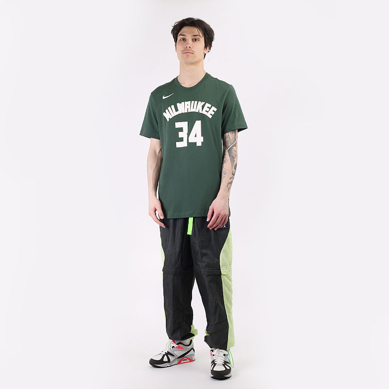 мужская зеленая футболка Nike NBA Giannis Antetokounmpo Bucks Tee CV8534-326 - цена, описание, фото 6